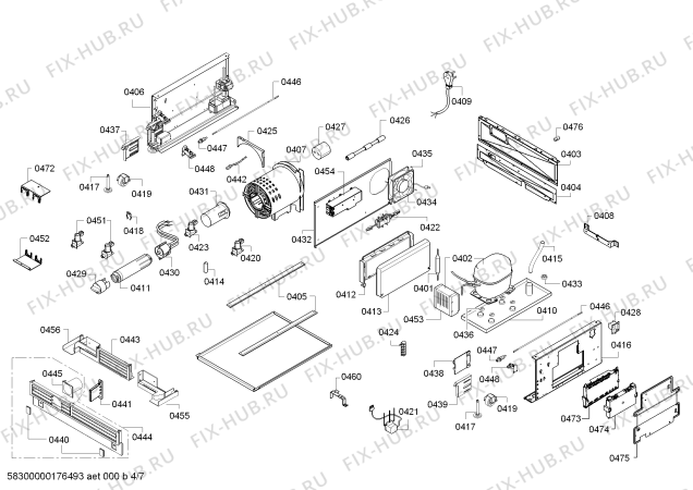 Схема №2 T24ID800LP с изображением Модуль управления для холодильника Bosch 00753795