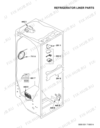 Схема №7 20RI-D4L A+ с изображением Дверца для холодильной камеры Whirlpool 481241610845