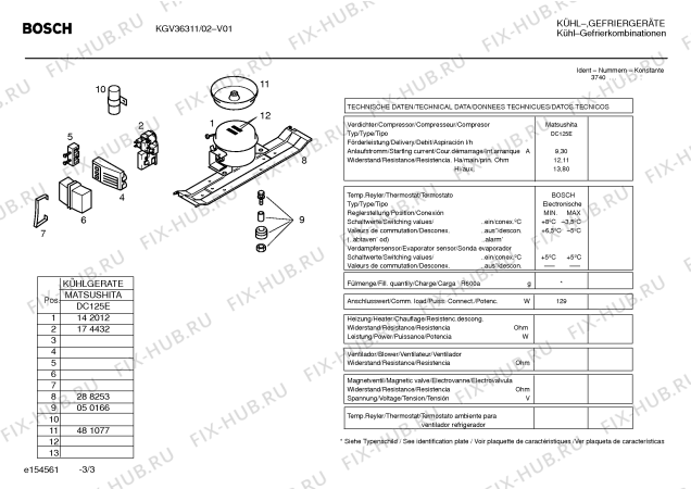 Взрыв-схема холодильника Bosch KGV36311 - Схема узла 03