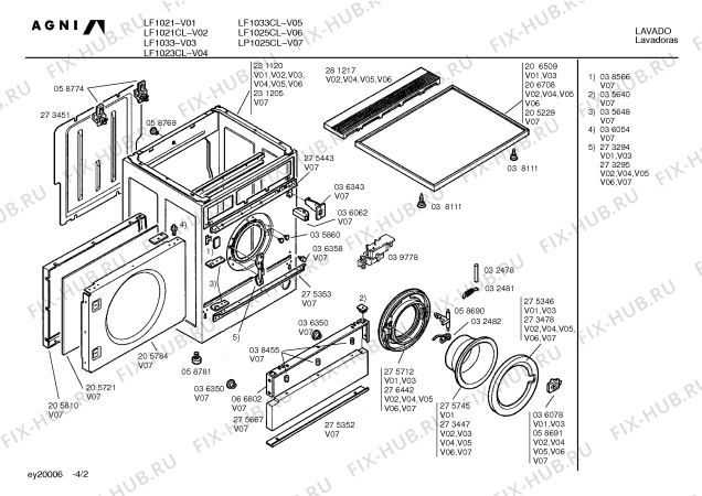 Схема №3 LP1025CL с изображением Панель для стиралки Bosch 00281548
