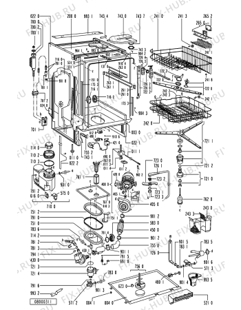 Схема №1 GSI 4941 R-BR с изображением Ручка для посудомойки Whirlpool 481246058315