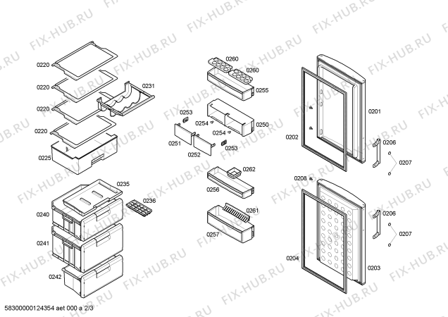 Схема №1 KG34VX05 с изображением Панель для холодильника Siemens 00445558