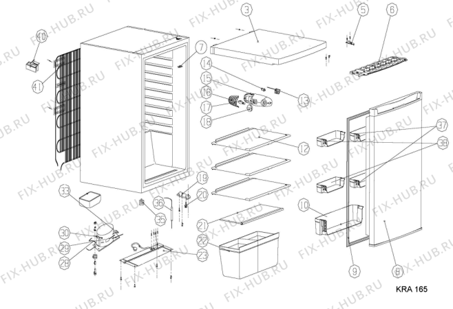 Схема №1 WMT552 W с изображением Компрессор для холодильника Whirlpool 482000008926