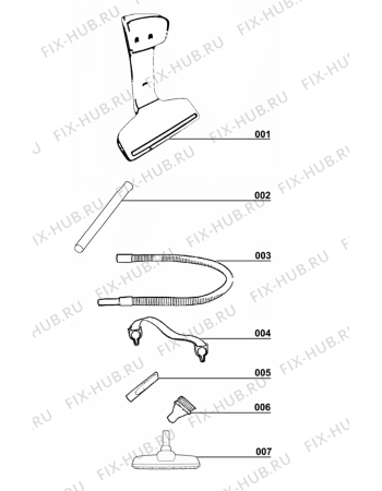 Взрыв-схема пылесоса Electrolux ZS203FS - Схема узла Accessories