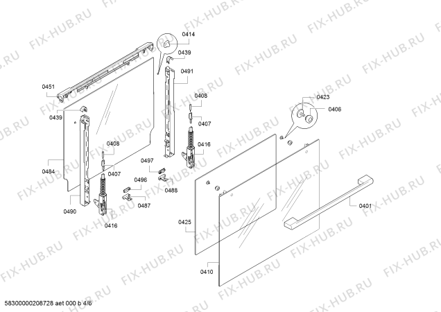 Взрыв-схема плиты (духовки) Bosch HBJ133BR0W - Схема узла 04