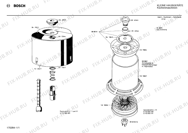 Схема №1 0712002100 GM/UM1 U.3 с изображением Диск для кухонного комбайна Bosch 00041049