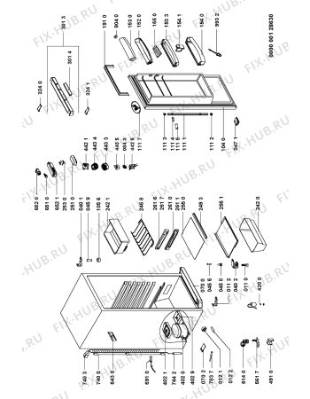 Схема №1 ARC 1790/IX с изображением Панель управления для холодильной камеры Whirlpool 481245228627