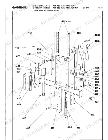 Схема №5 AH340190CH с изображением Планка для электровытяжки Bosch 00210961