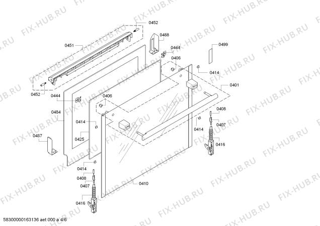 Взрыв-схема плиты (духовки) Siemens HE33G1540S - Схема узла 04