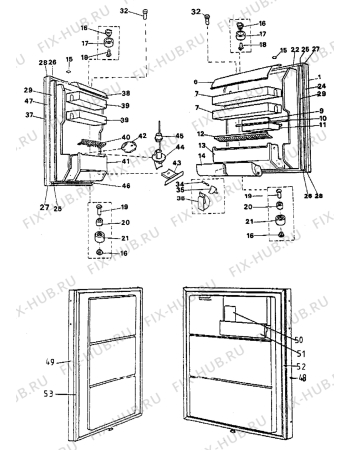 Взрыв-схема холодильника Electrolux TR1800 - Схема узла Door 003