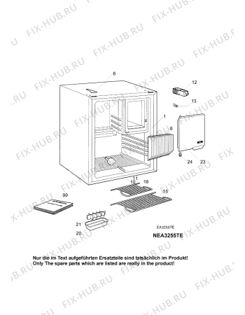 Взрыв-схема холодильника Electrolux EA3255 - Схема узла Housing 001