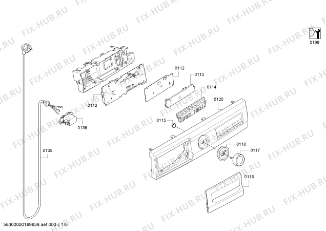 Схема №3 WLG51SH00R с изображением Ручка для стиралки Bosch 11010745