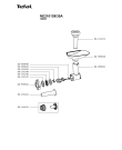 Схема №2 NE210140/35A с изображением Часть корпуса для электромясорубки Tefal SS-193919