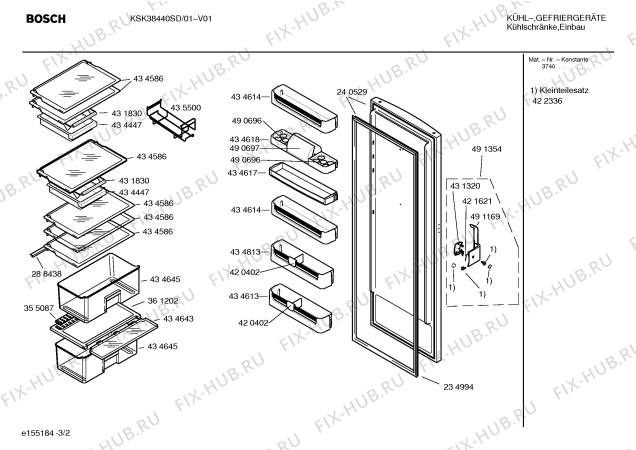 Взрыв-схема холодильника Bosch KSK38440SD - Схема узла 02