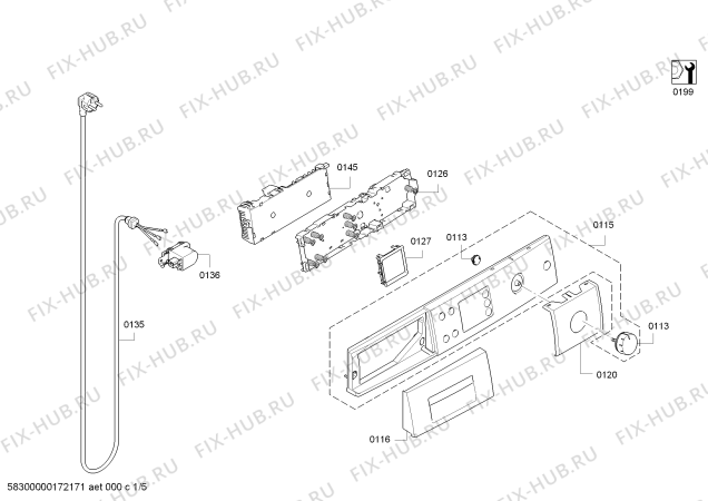 Схема №1 WAS28F94CH Logixx 8 VarioPerfect с изображением Краткая инструкция для стиральной машины Bosch 00789396
