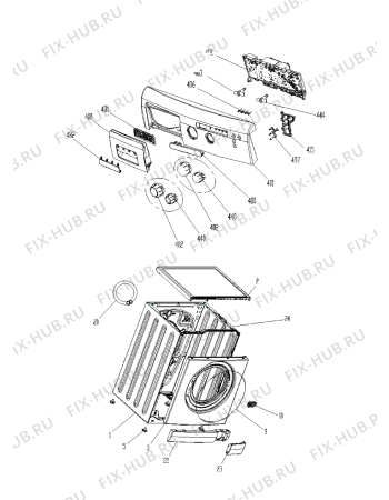 Схема №1 FL 5108 с изображением Рукоятка для стиральной машины Whirlpool 480111102905