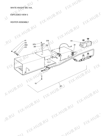 Схема №5 020744A15070 BG44A с изображением Винт (болт) для сушильной машины Whirlpool 482000014619