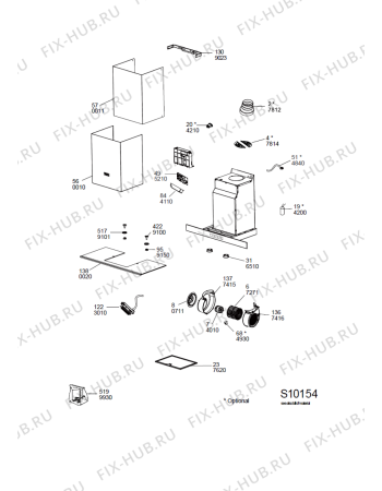 Схема №1 HHBG98LTSIX (F095007) с изображением Спецнабор для вентиляции Indesit C00506546