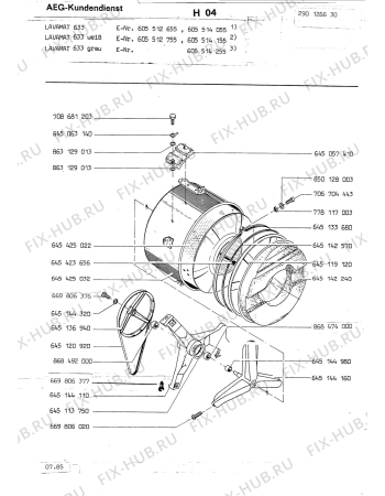 Взрыв-схема стиральной машины Aeg LAV633 WEISS - Схема узла Section2