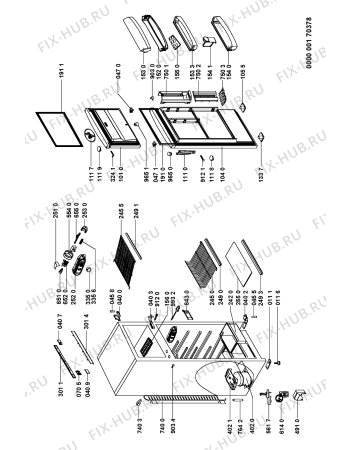 Схема №1 ARC 3790 с изображением Дверка для холодильника Whirlpool 481241619244