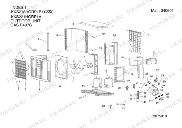 Взрыв-схема кондиционера SOLUTIONS KKS218H0RP1B (F026706) - Схема узла