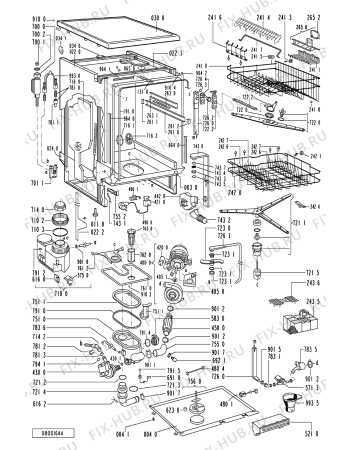 Схема №1 GSF 7596 TW-WS с изображением Панель для посудомоечной машины Whirlpool 481245370659
