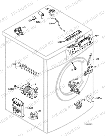 Взрыв-схема стиральной машины Aeg Electrolux L74953A3 - Схема узла Electrical equipment 268