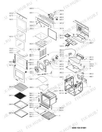 Схема №1 KOTP7030 (F090985) с изображением Инструкция по эксплуатации для плиты (духовки) Indesit C00352442