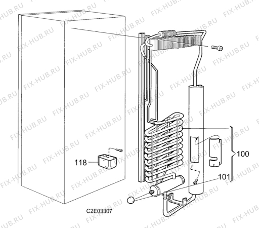 Взрыв-схема холодильника Electrolux Loisirs RM4505 - Схема узла Cooling Appliance