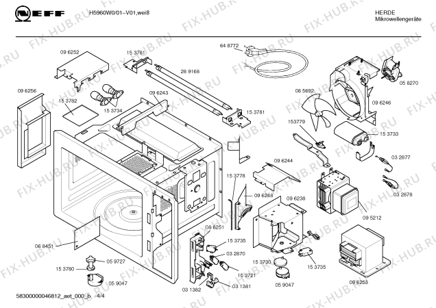 Схема №2 H5960W0 JOKER 965 с изображением Контактная пленка для микроволновки Bosch 00096261