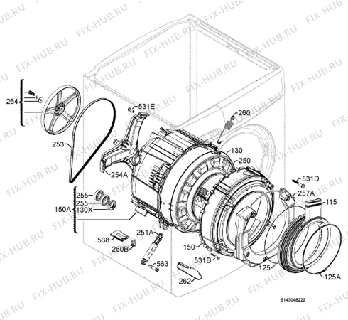 Взрыв-схема стиральной машины Zanussi ZWD1261 - Схема узла Functional parts 267