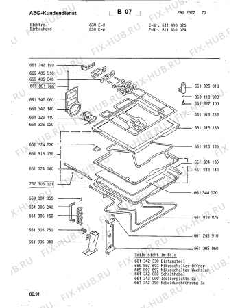 Взрыв-схема плиты (духовки) Aeg 830 E D - Схема узла Section3