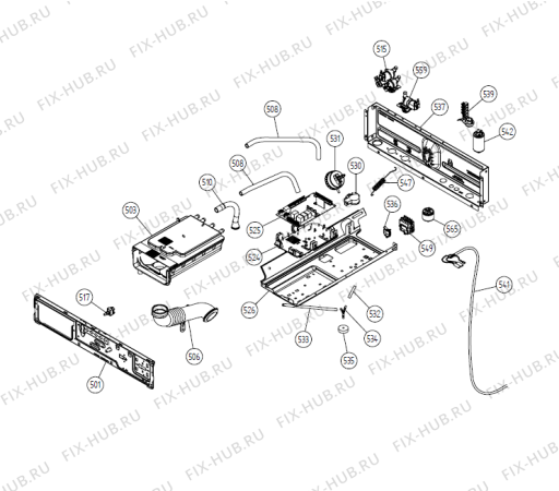 Взрыв-схема стиральной машины Gorenje WMC75V DK   -Titanium (900003532, WMC55) - Схема узла 05