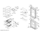 Схема №2 KGN39X43 с изображением Дверь для холодильной камеры Bosch 00246890