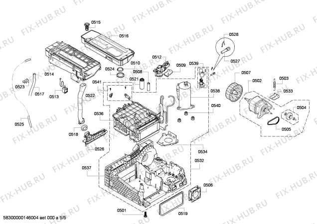 Схема №2 WT46W56XEE с изображением Опорная рама барабана для сушилки Siemens 00248447