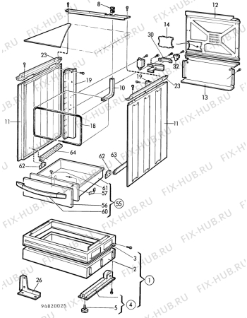 Взрыв-схема посудомоечной машины Electrolux CF6011 - Схема узла H10 Chassis