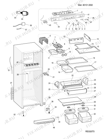 Взрыв-схема холодильника Indesit MTL0801FAGY (F041444) - Схема узла