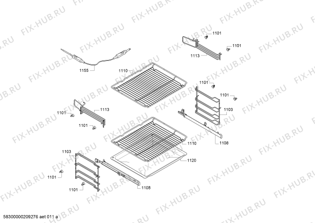 Схема №3 U1ACE5HN0B с изображением Панель управления для плиты (духовки) Bosch 11025818