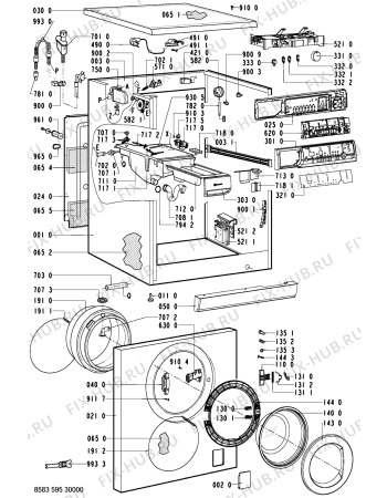 Схема №1 WAK 7951/1-A с изображением Декоративная панель для стиральной машины Whirlpool 481245213855