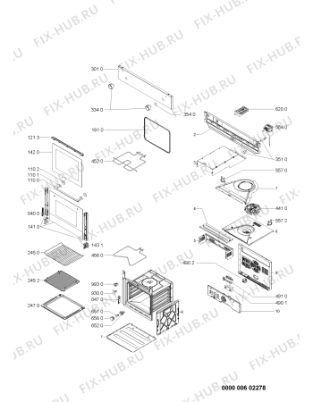 Схема №1 AKL905WH2 (F091020) с изображением Инструкция по эксплуатации для духового шкафа Indesit C00356855