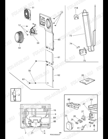 Взрыв-схема холодильника Electrolux ERES38820W - Схема узла C10 Cold, users manual