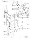 Схема №1 GSI 6559 E WS с изображением Панель для электропосудомоечной машины Whirlpool 481245371568