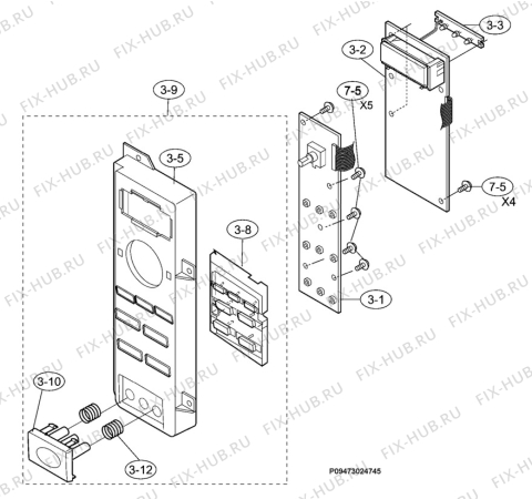 Взрыв-схема микроволновой печи Aeg Electrolux MC2661E-D - Схема узла Section 2