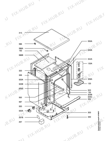 Взрыв-схема посудомоечной машины Matura MAT9081D - Схема узла Housing 001