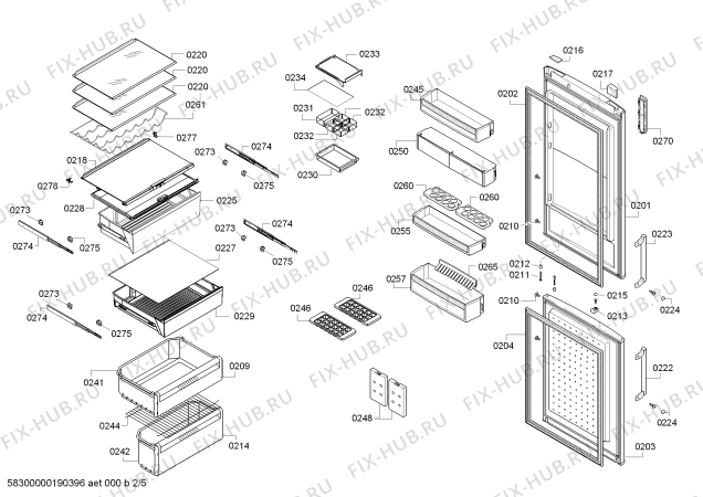 Схема №3 KGN57PI26N с изображением Изоляция для холодильной камеры Bosch 00626679