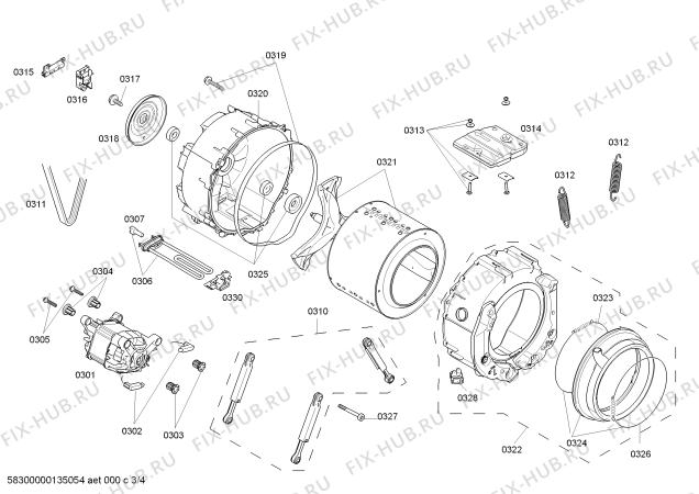 Схема №3 WAS32461FG Logixx 8 Sensitive с изображением Панель управления для стиралки Bosch 00672533