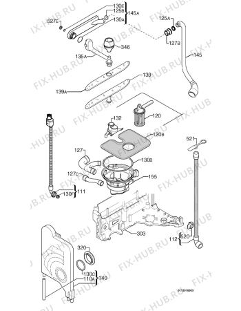 Взрыв-схема посудомоечной машины Rex Electrolux RTI915X - Схема узла Hydraulic System 272