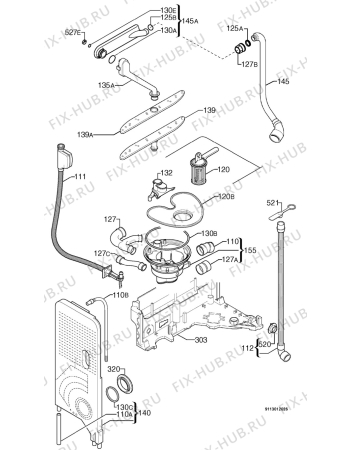 Взрыв-схема посудомоечной машины Atag VA4511ATUU/A00 - Схема узла Hydraulic System 272