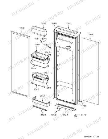 Взрыв-схема холодильника Whirlpool 20TML4A (F090561) - Схема узла