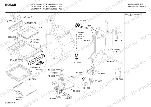 Схема №2 WOP2050SN WOP2050 с изображением Вкладыш для стиралки Bosch 00489657